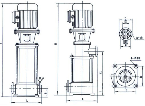 立式多級離心泵結構圖