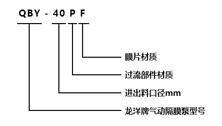 QBY不銹鋼氣動隔膜泵型號意義
