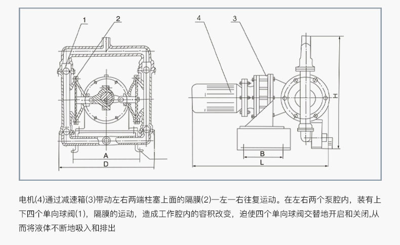 DBY電動隔膜泵工作原理