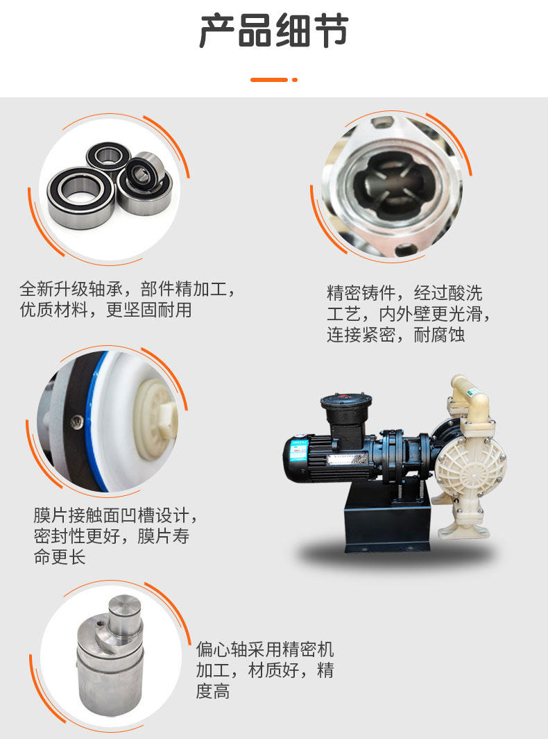 DBY氟塑料電動隔膜泵細節圖
